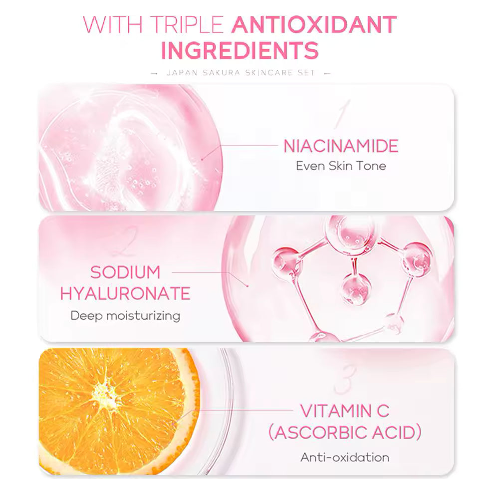 Coffret Soin Visage Sakura Japonais – Hydratation & Éclat Naturel